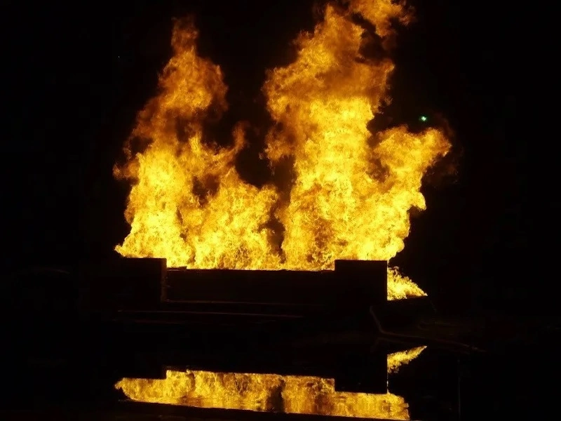 Eau d'incendie après un feu