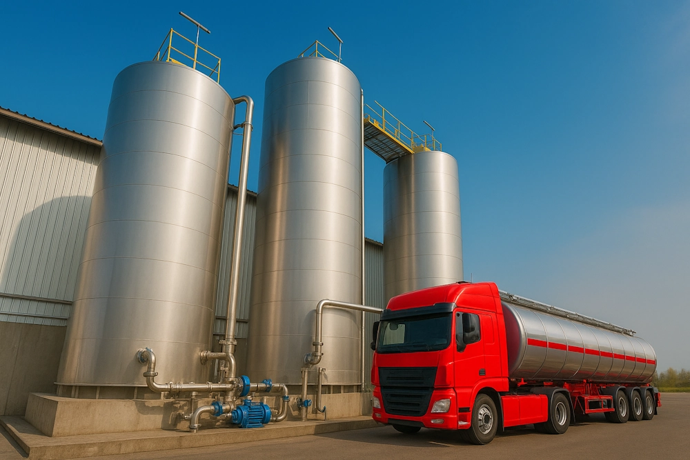 Camion citerne dans une zone ATEX.